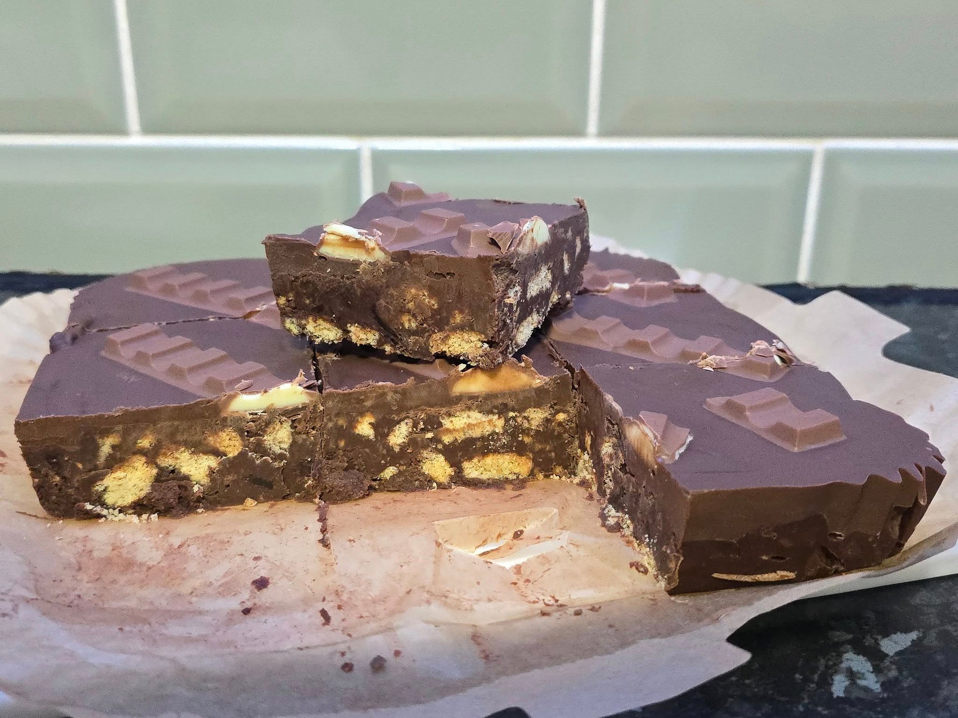 Kinder & Milk Chocolate Tiffin