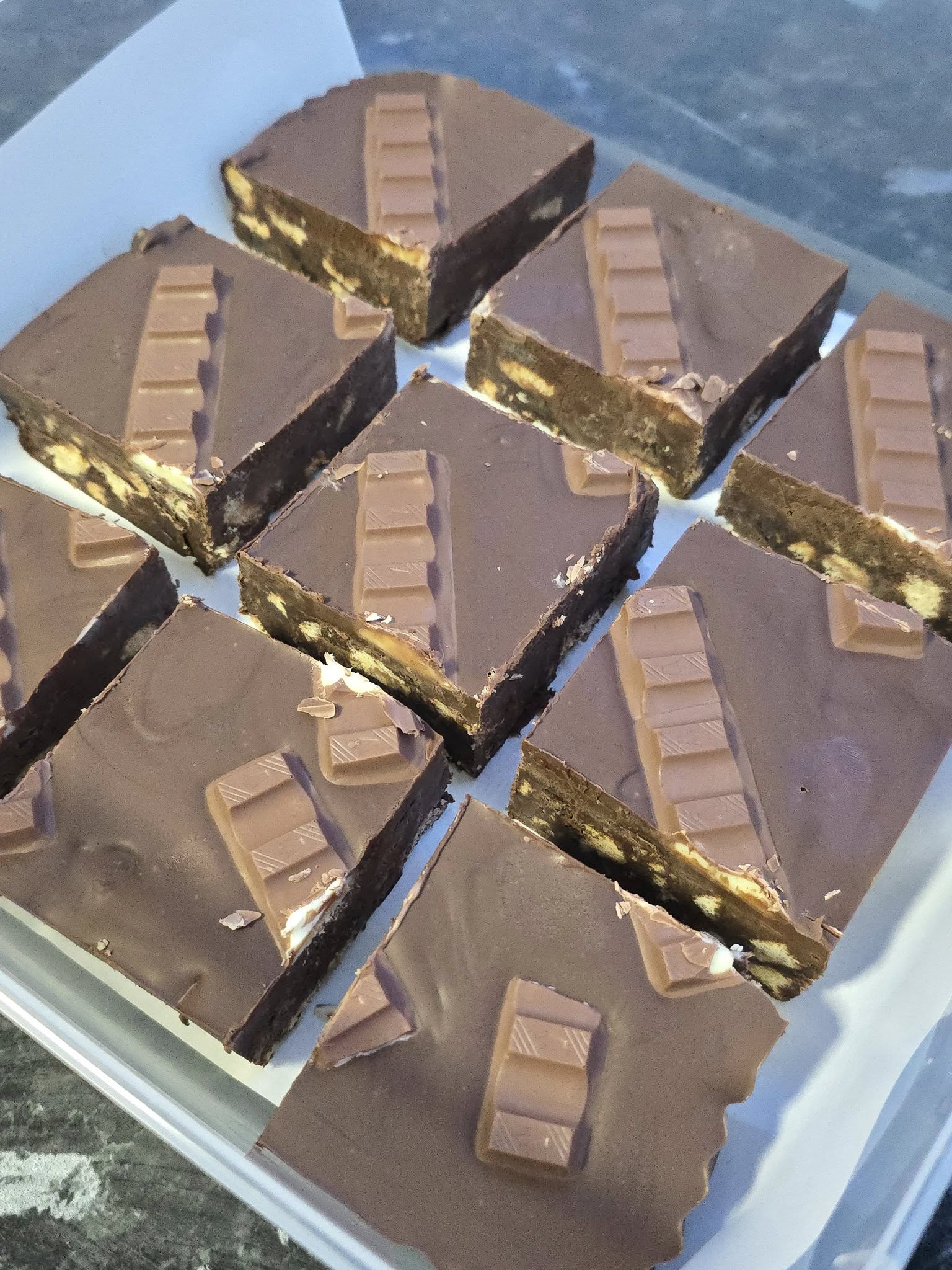 Kinder & Milk Chocolate Tiffin