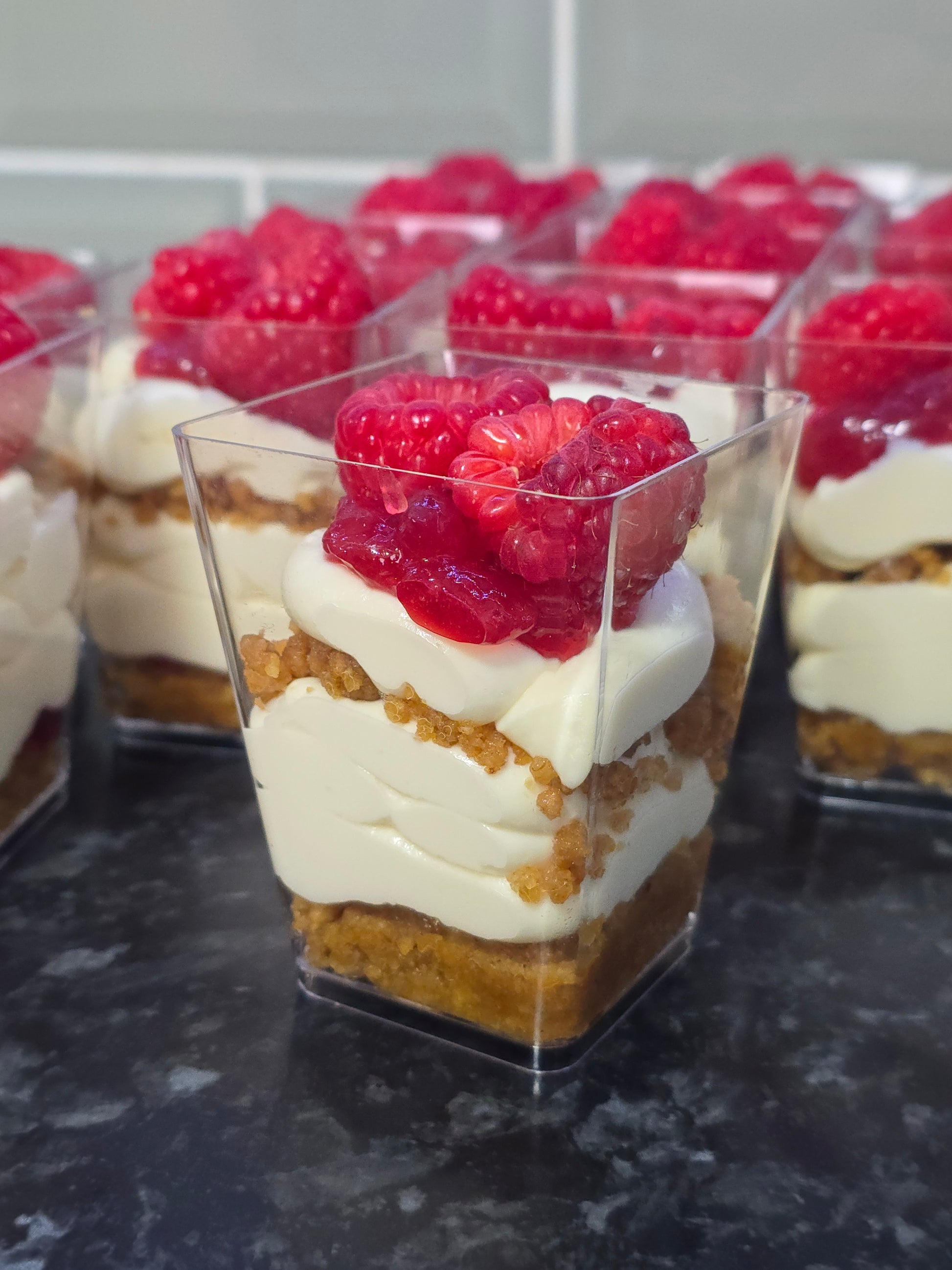 Raspberry & White Chocolate Cheesecakes